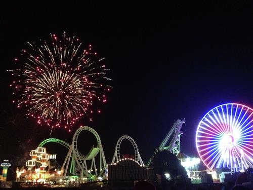 Fireworks and the boardwalk